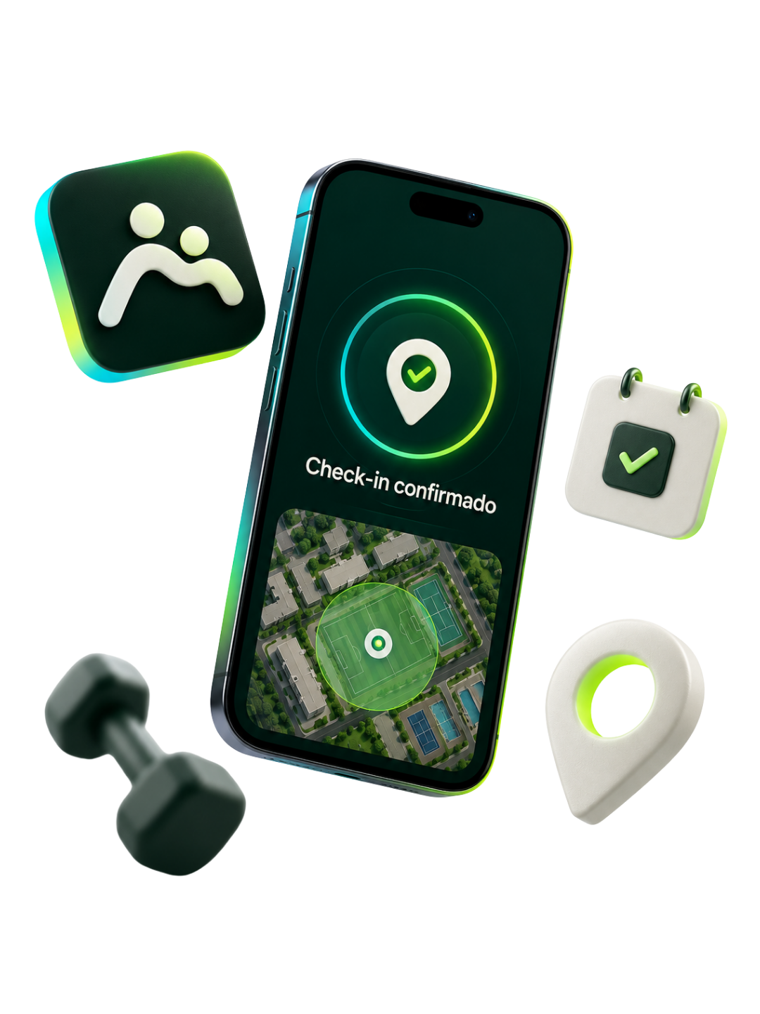 Check-in geolocalizado no aplicativo Conmove